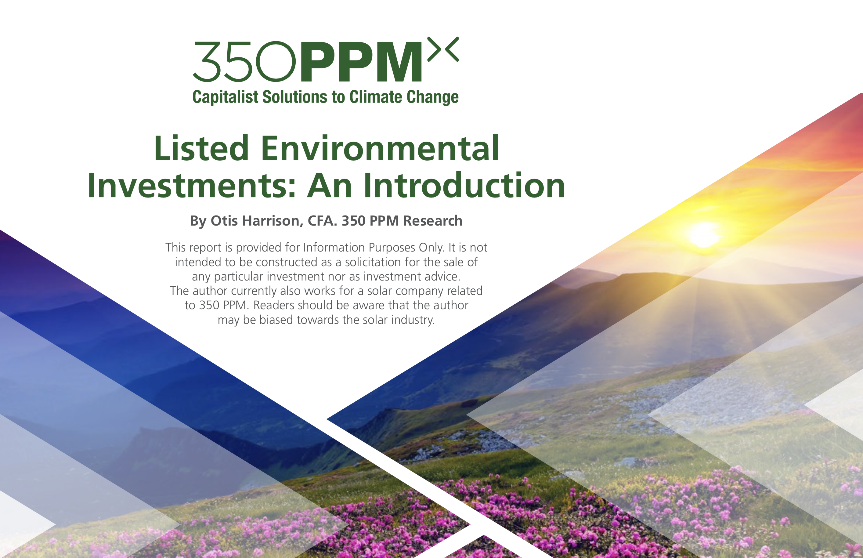 Sector Research: Listed Environmental Investments: An Introduction